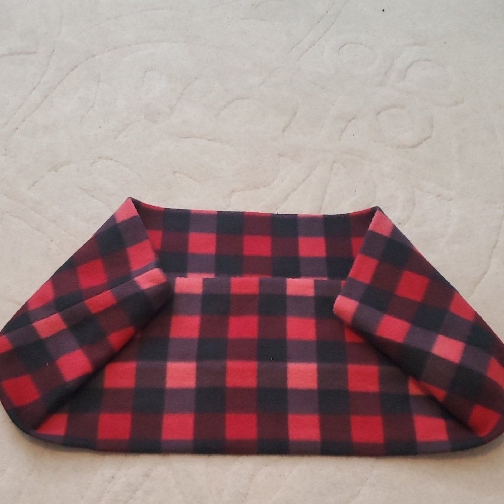 Pink/Black Fleece Infinity Scarf